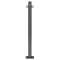 Ornamental bollard | Series 464B | � 60 mm | stationary, to be fixed by plugswith base plate 100 x 150 mm | without lock | with 2 eyelets